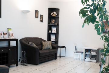 Wartezimmer der Frauenarztpraxis Dr. Linda Henrich in Weinheim